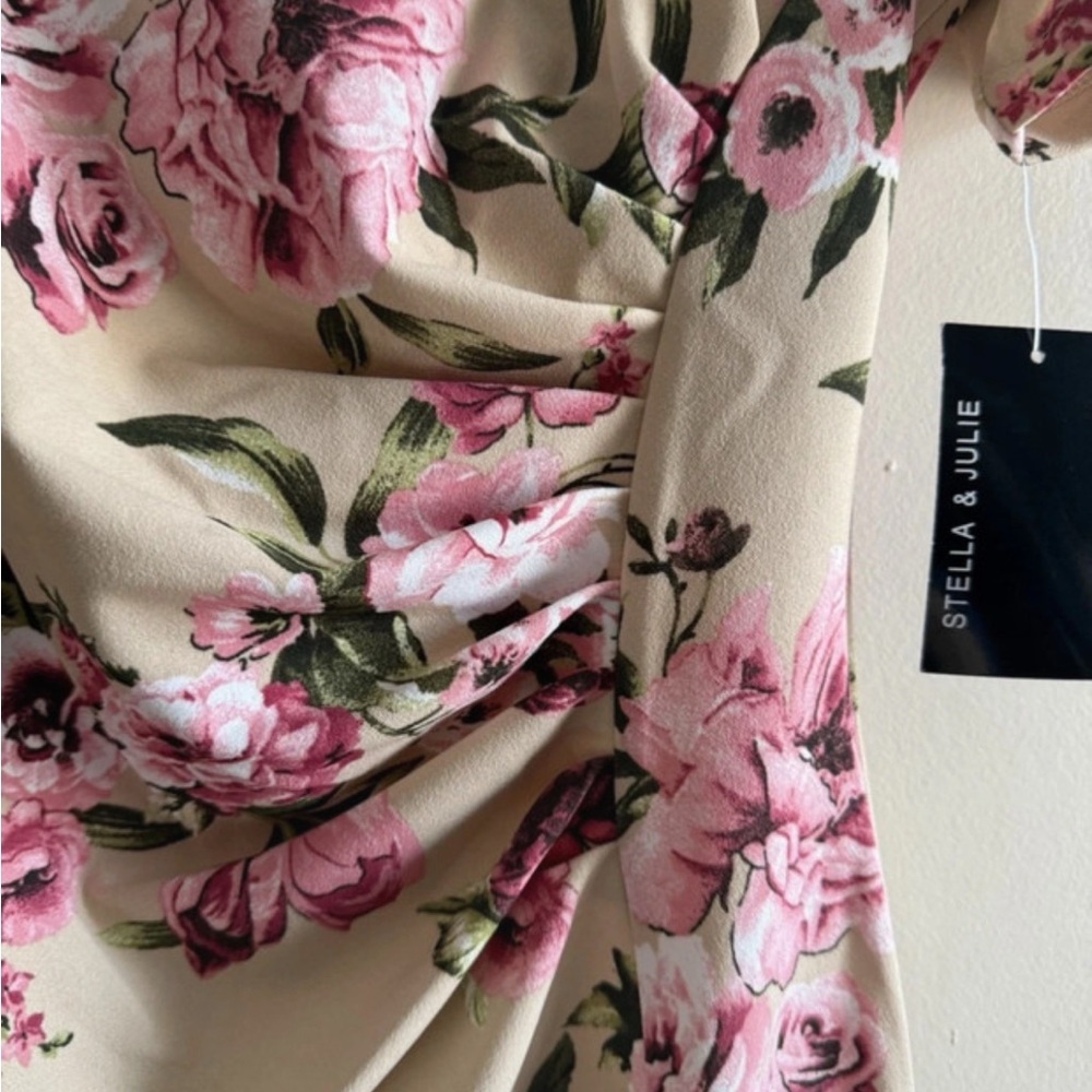 Stella & Julie Women's Floral Print Midi Dress - Picture 5 of 8